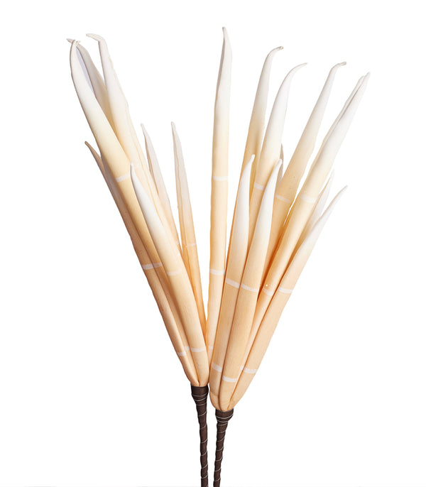Bamboo Stalks - White - Set of 2