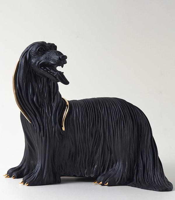 Black Hound Sculpture