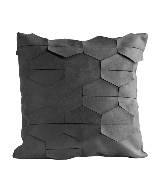Charcoal Honeycomb Cushion Cover