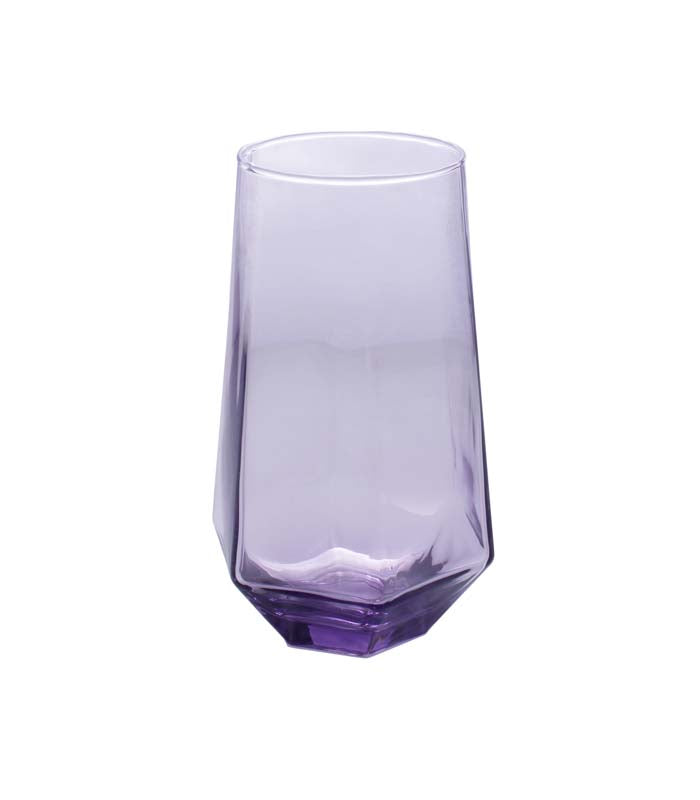 Purple Edge Glasses - Tall - set of 4