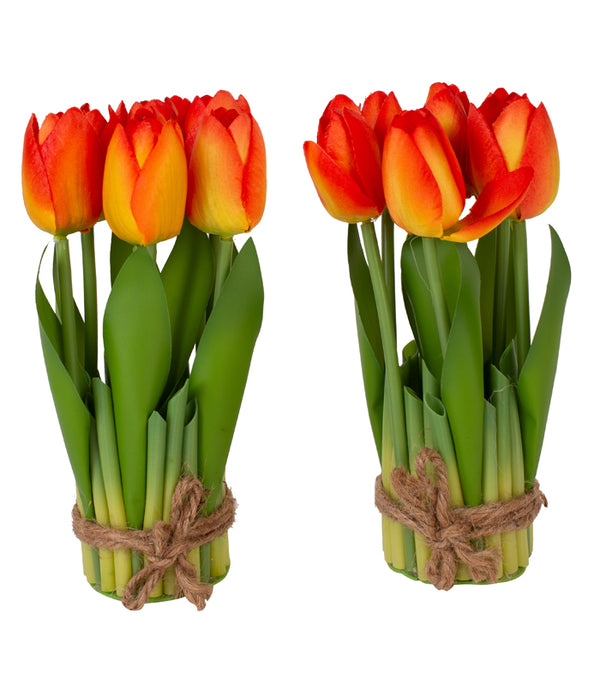 Tulips Small Stack -Orange -  Set of 2