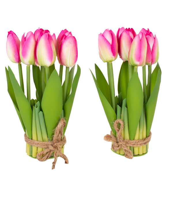 Tulips Small Stack - Pink -  Set of 2