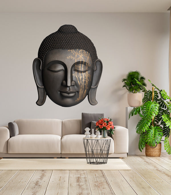 Zen Art Buddha Bamboo Wall Sculpture