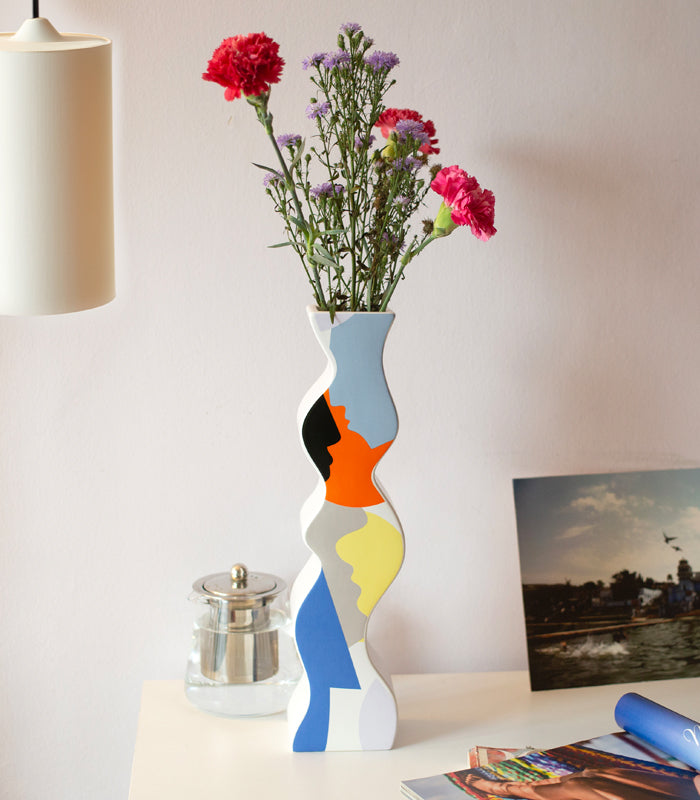 Abstract Wave Vase