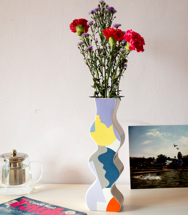 Abstract Wave Vase