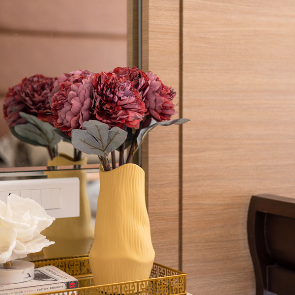Autumn Peony Maroon- Set of 2 – htohshop