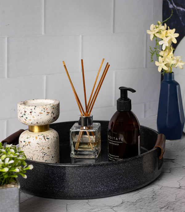 Black Marble Monolith Tray - Large