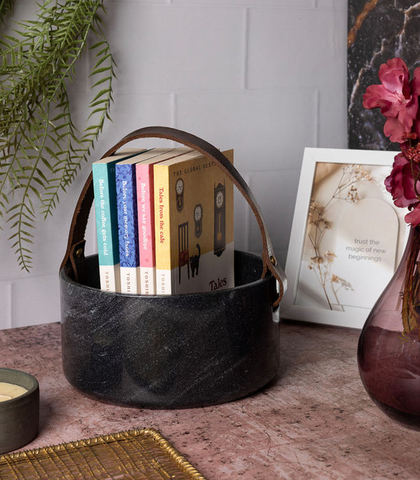Black Marble Monolith Tray - Medium