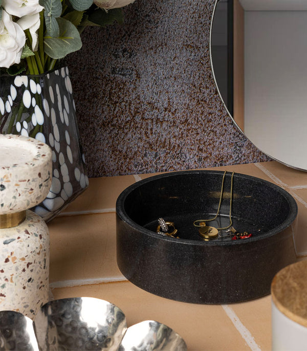 Black Marble Monolith Tray - Small