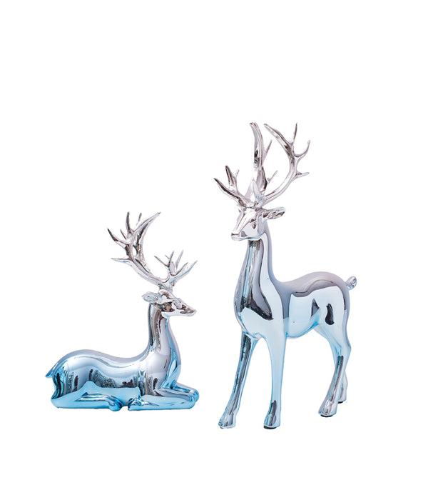 Blue Ice Reindeer Set