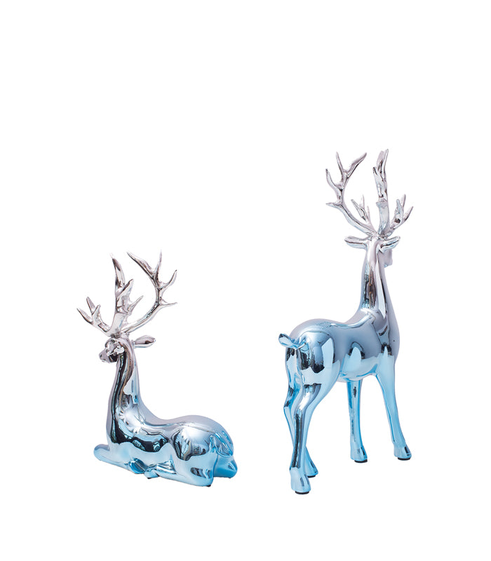 Blue Ice Reindeer Set