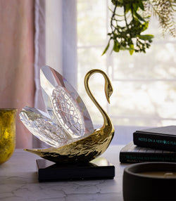 Crystal Swan Sculpture