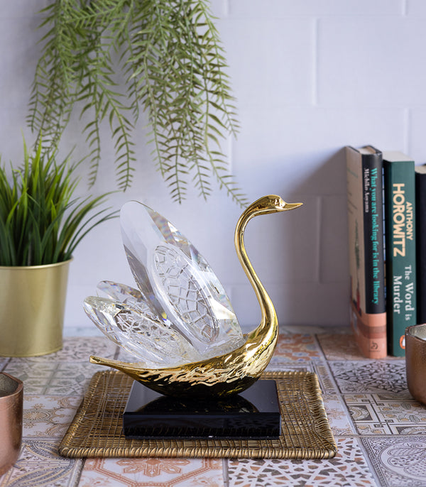 Crystal Swan Sculpture