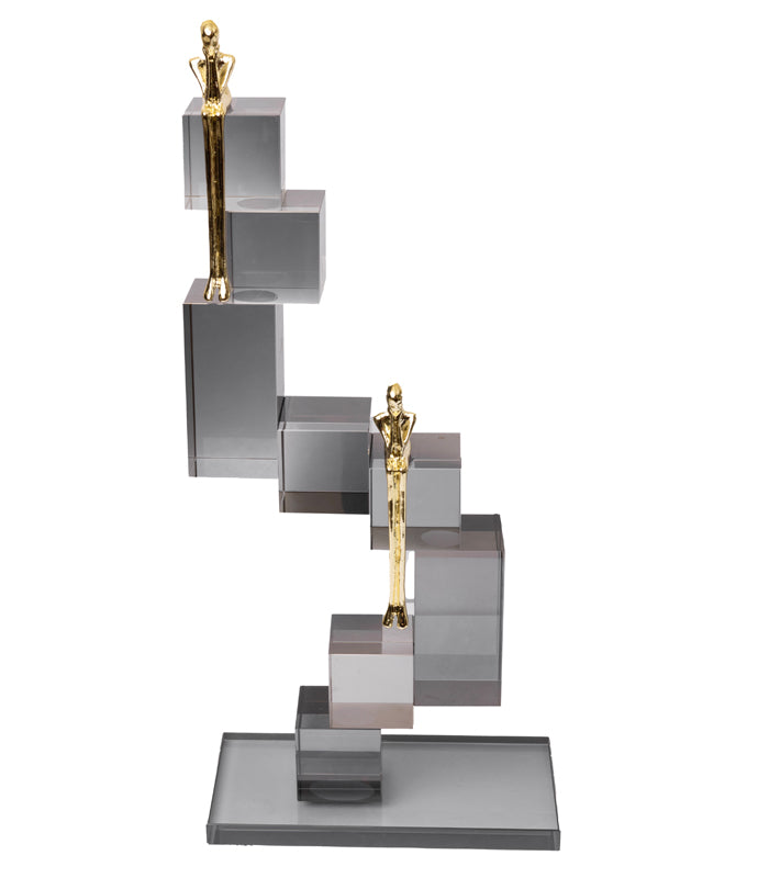 Crystal ladder sculpture