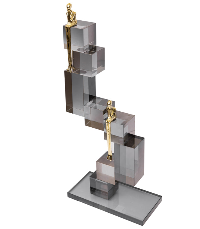 Crystal ladder sculpture