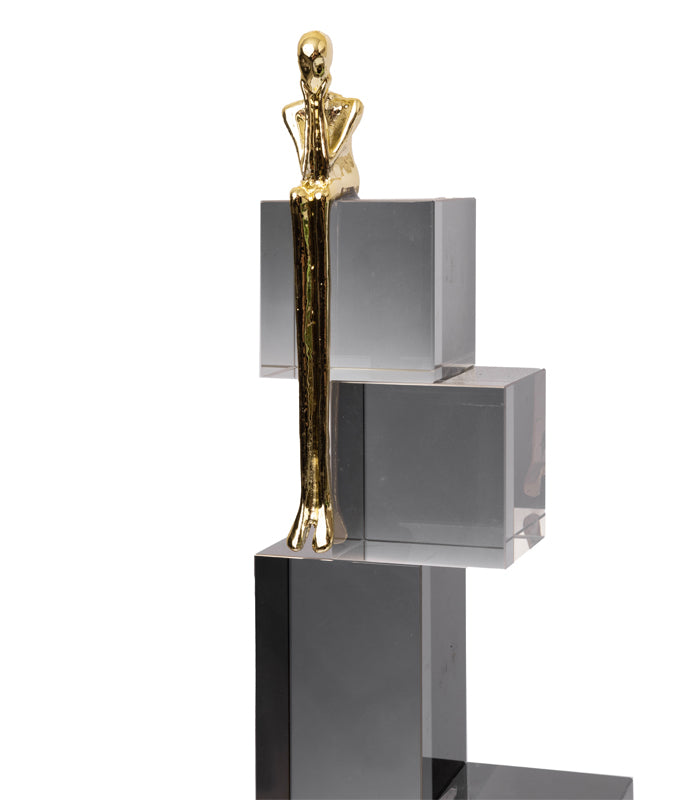 Crystal ladder sculpture