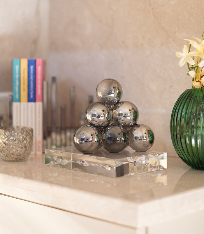Crystal spherical sculpture