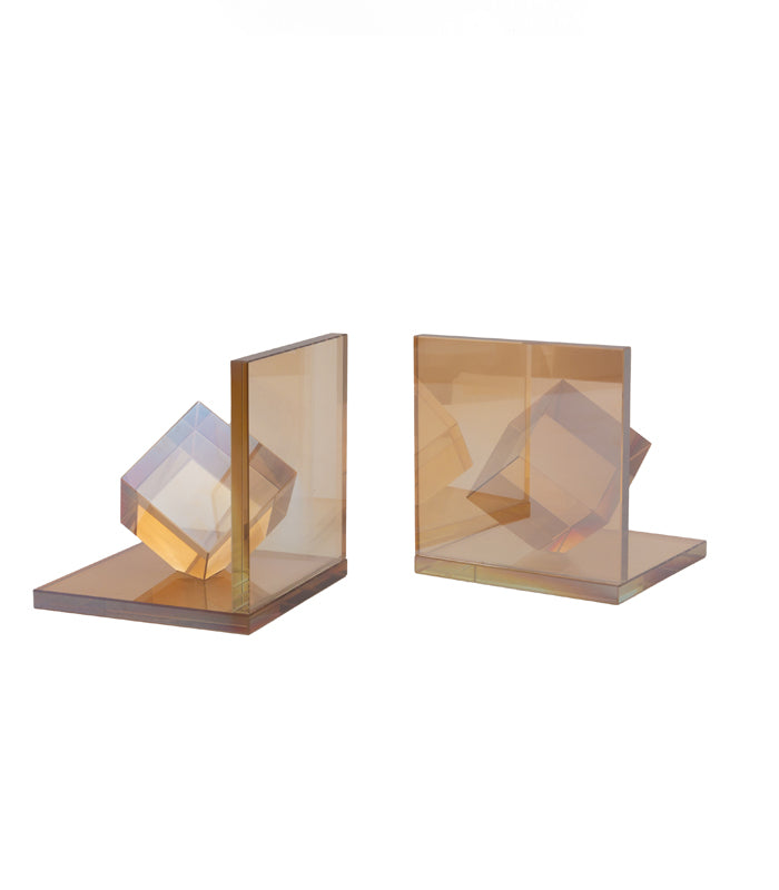 Cube Crystal Bookend