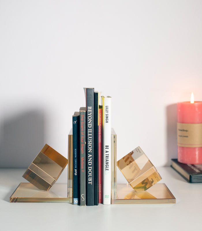 Cube Crystal Bookend