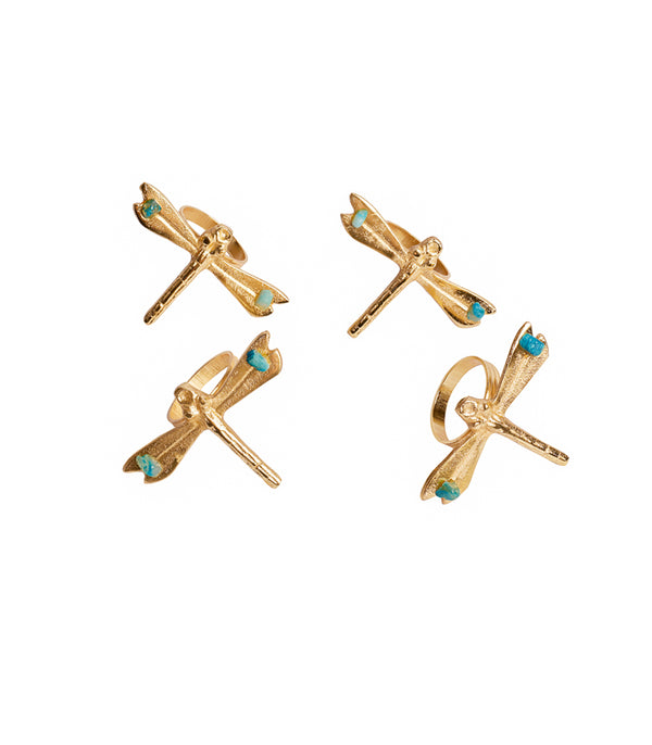 Dragonfly Napkin Rings - Set of 4