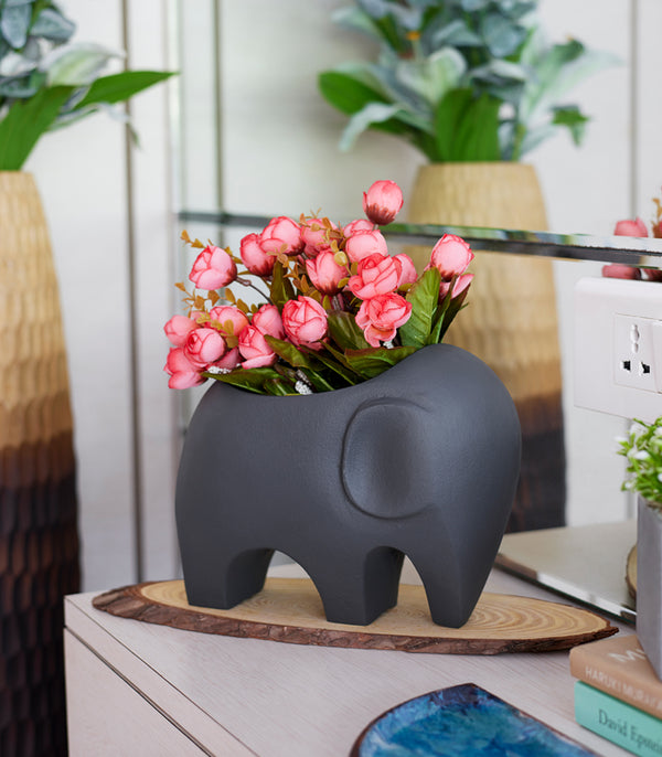 Elephant Vase - Grey