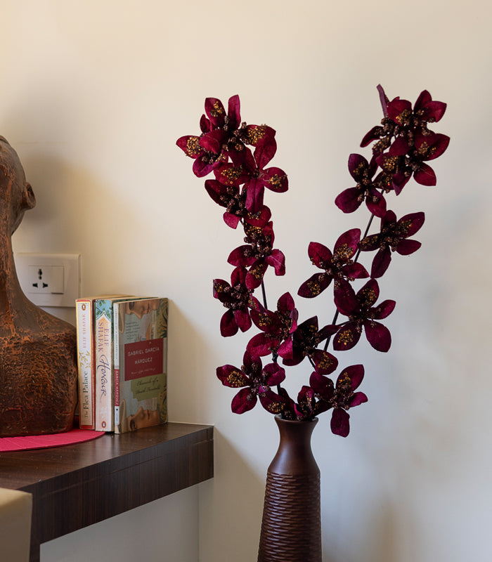 Forsythia Maroon - set of 2
