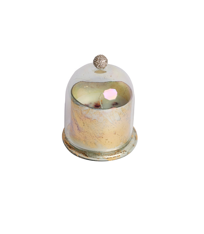 Gilded Cloche Rose Scented Candle