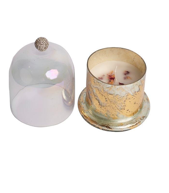Gilded Cloche Rose Scented Candle