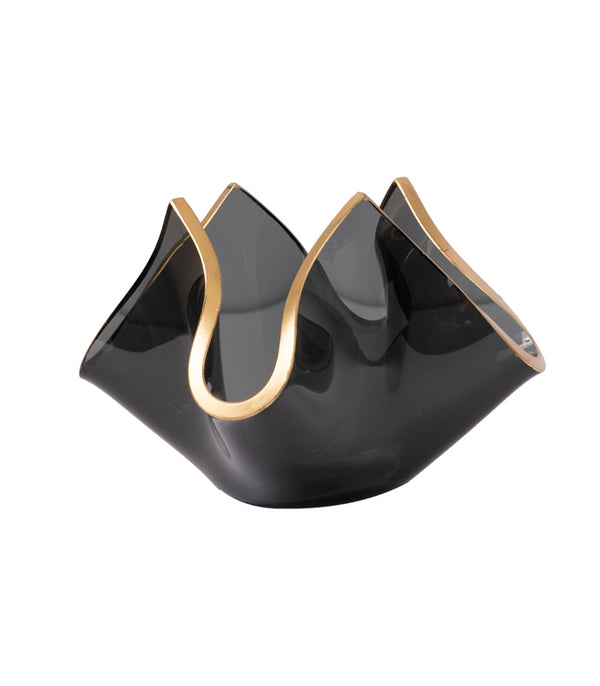 Gilded Wrap Candleholder - Black