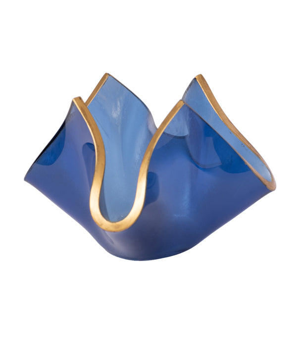 Gilded Wrap Candleholder - Blue