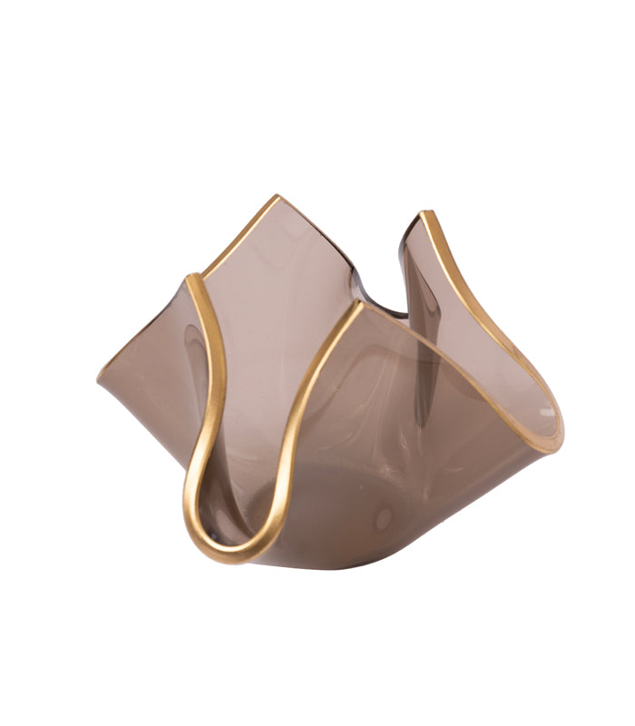 Gilded Wrap Candleholder - Brown