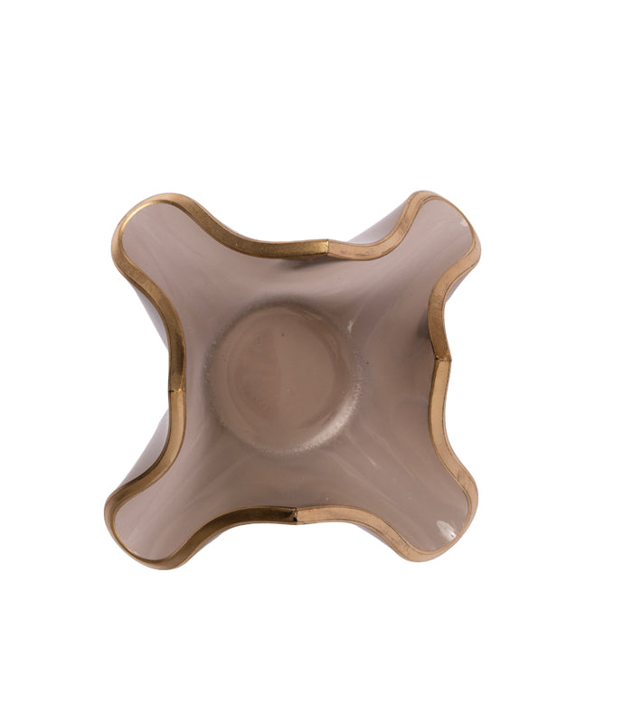 Gilded Wrap Candleholder - Brown