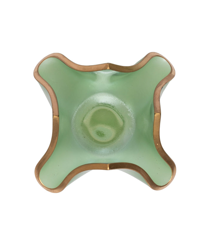 Gilded Wrap Candleholder - Green