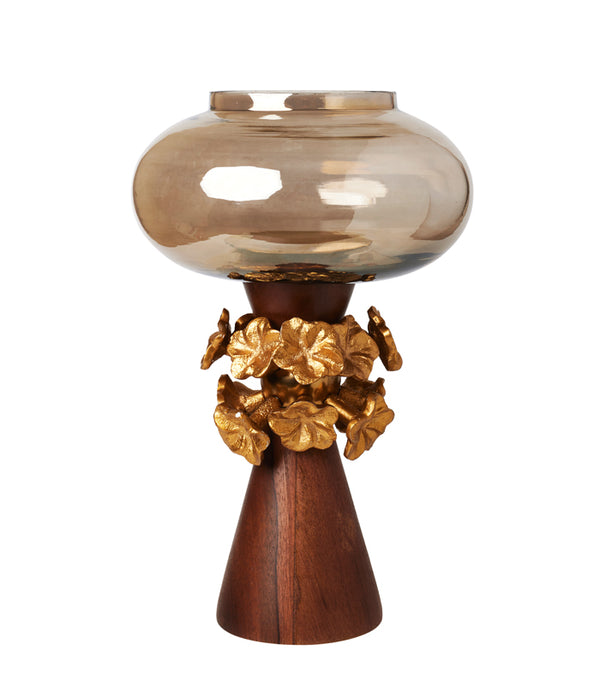 Gilded Wreath Candleholder