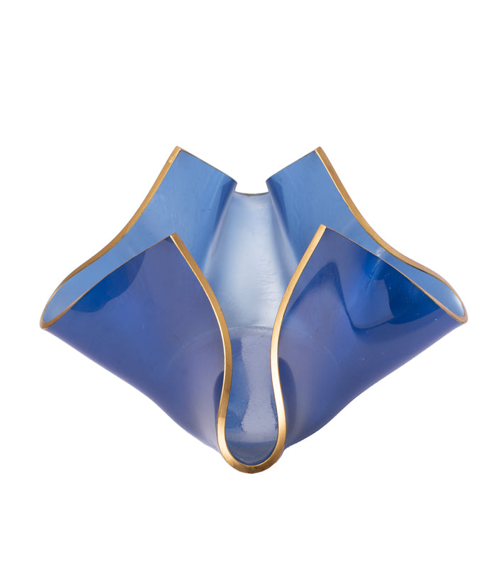 Gilded Wrap Candleholder - Blue