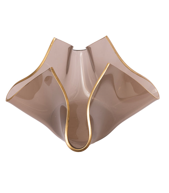 Gilded Wrap Candleholder - Brown