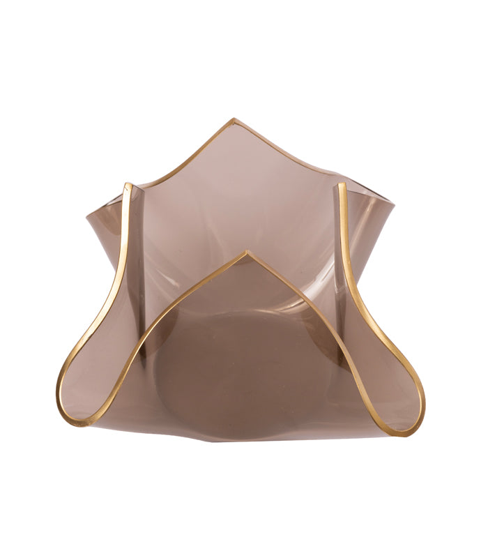Gilded Wrap Candleholder - Brown