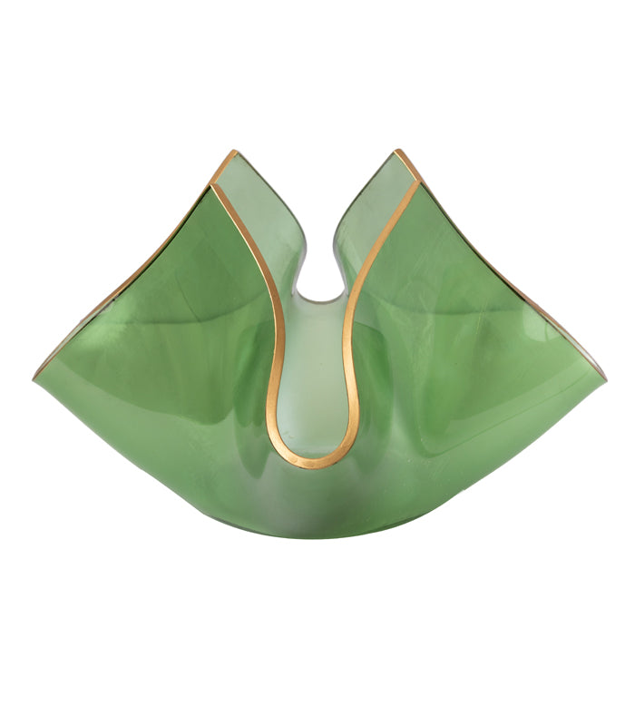 Gilded Wrap Candleholder - Green