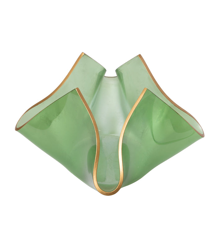 Gilded Wrap Candleholder - Green