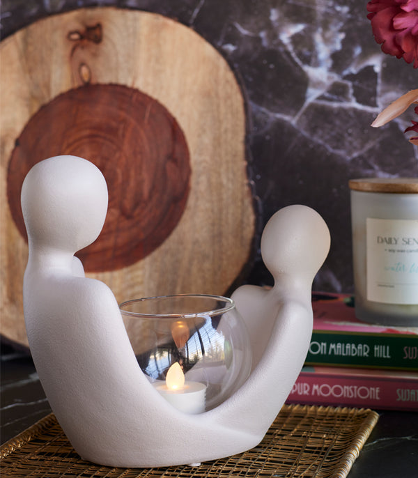 Glow Together Candleholder - Beige