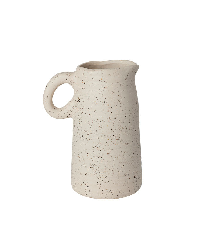 Ivory Speckled Jug Vase