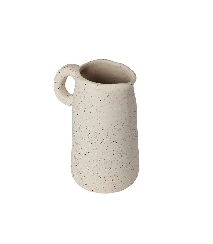 Ivory Speckled Jug Vase