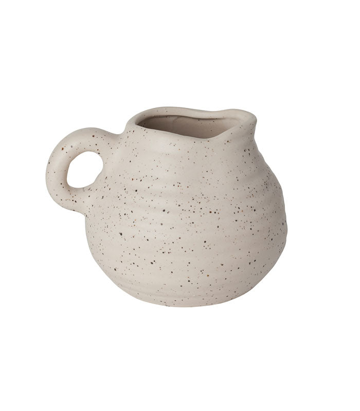 Ivory Speckled Jug Vase