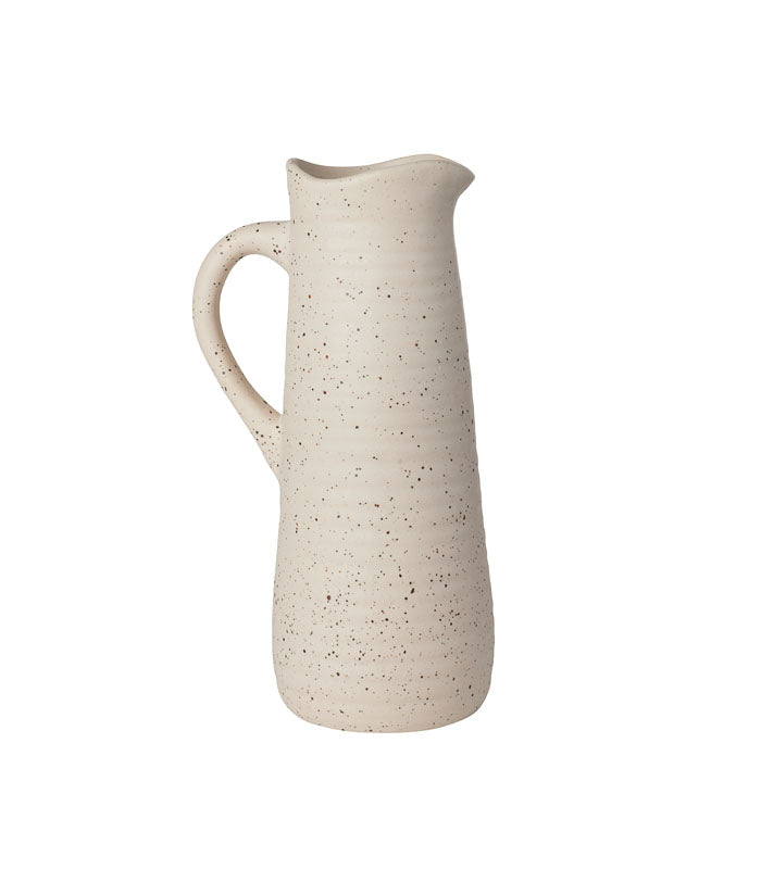 Ivory Speckled Jug Vase