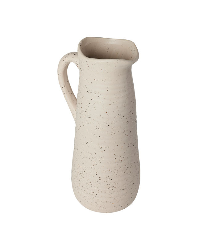 Ivory Speckled Jug Vase