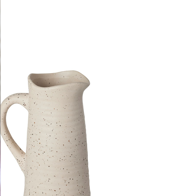 Ivory Speckled Jug Vase