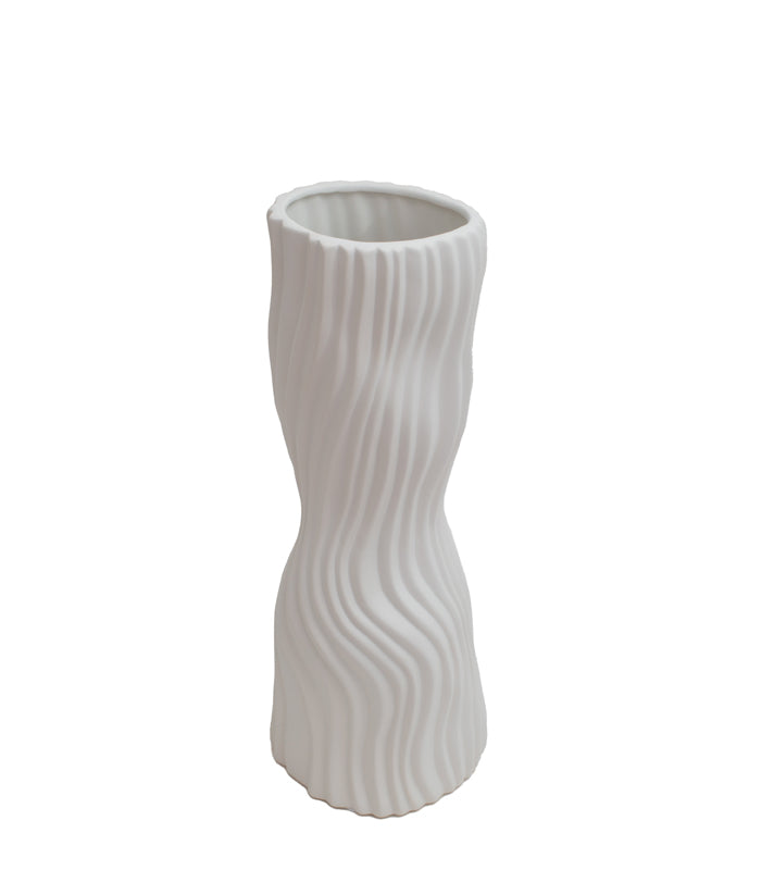 Ivory Swirl Vase