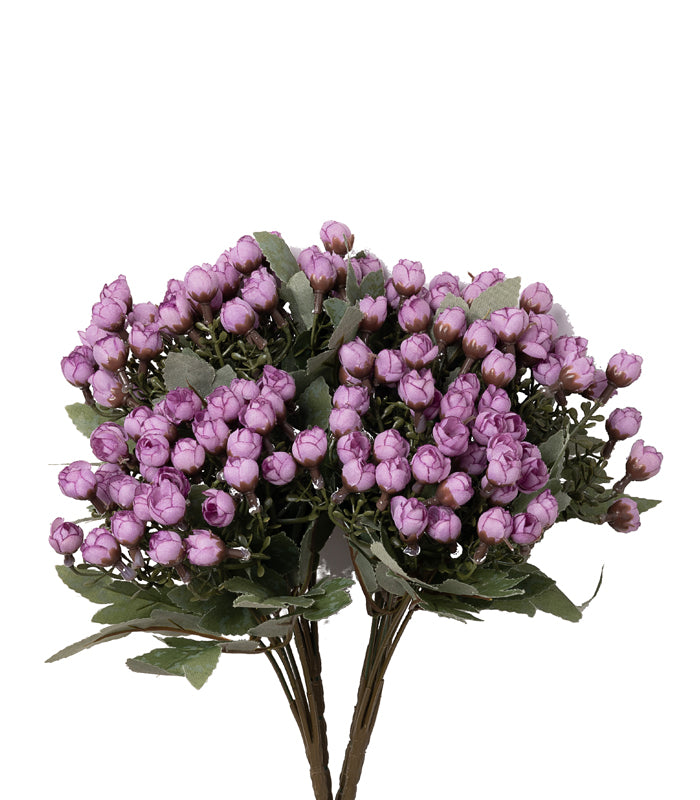 Miniature bud rose Purple- Set of 2