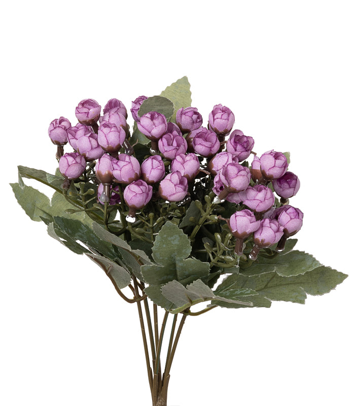 Miniature bud rose Purple- Set of 2