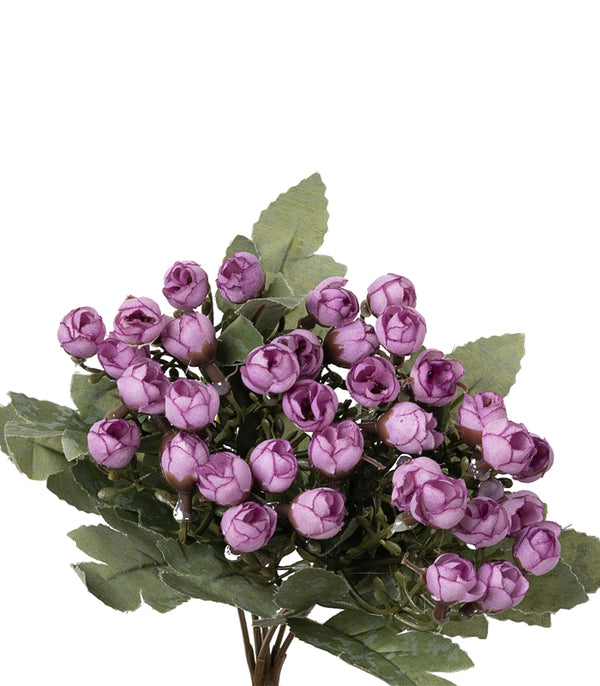 Miniature bud rose Purple- Set of 2
